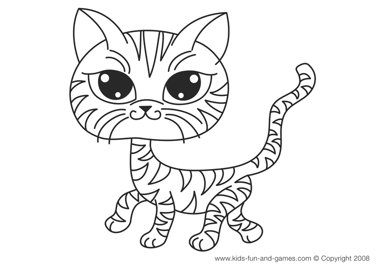 cat pictures for kids to color kitty cat coloring pages image detail for cat coloring cat for to pictures color kids 