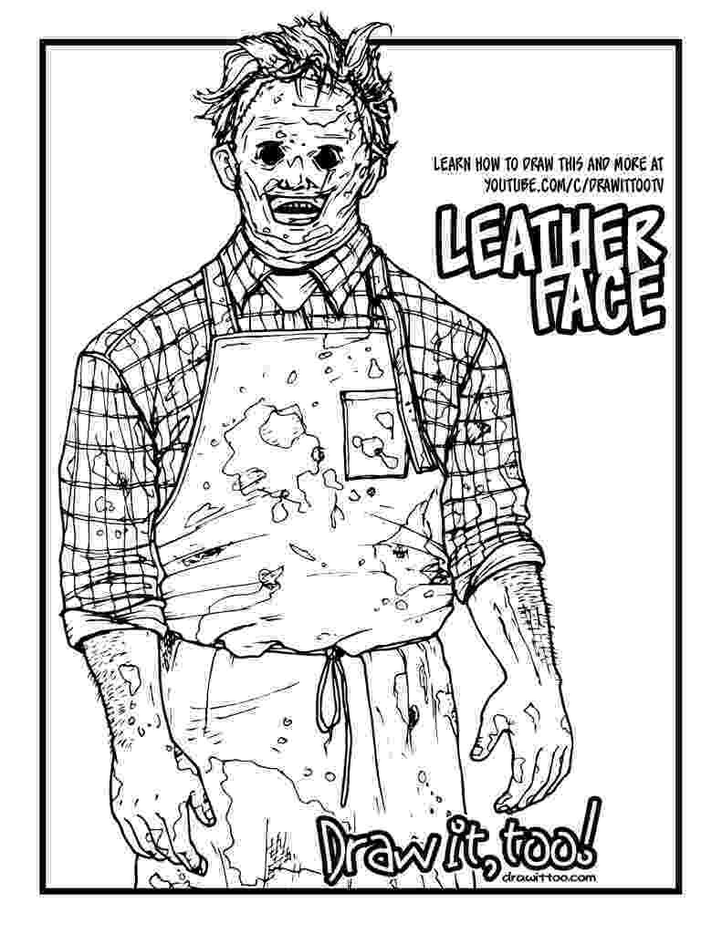 chainsaw coloring pages how to draw leatherface the texas chainsaw massacre chainsaw coloring pages 