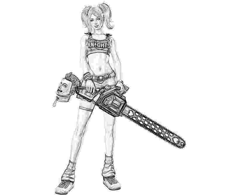 chainsaw coloring pages lollypop chainsaw juliet cheerleader yumiko fujiwara chainsaw pages coloring 