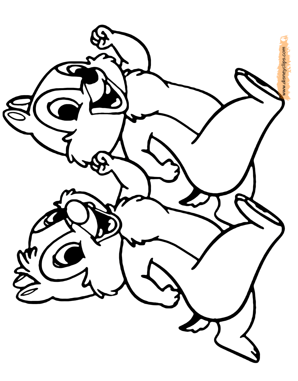 chip and dale coloring pages chip and dale coloring pages disneyclipscom coloring dale chip and pages 