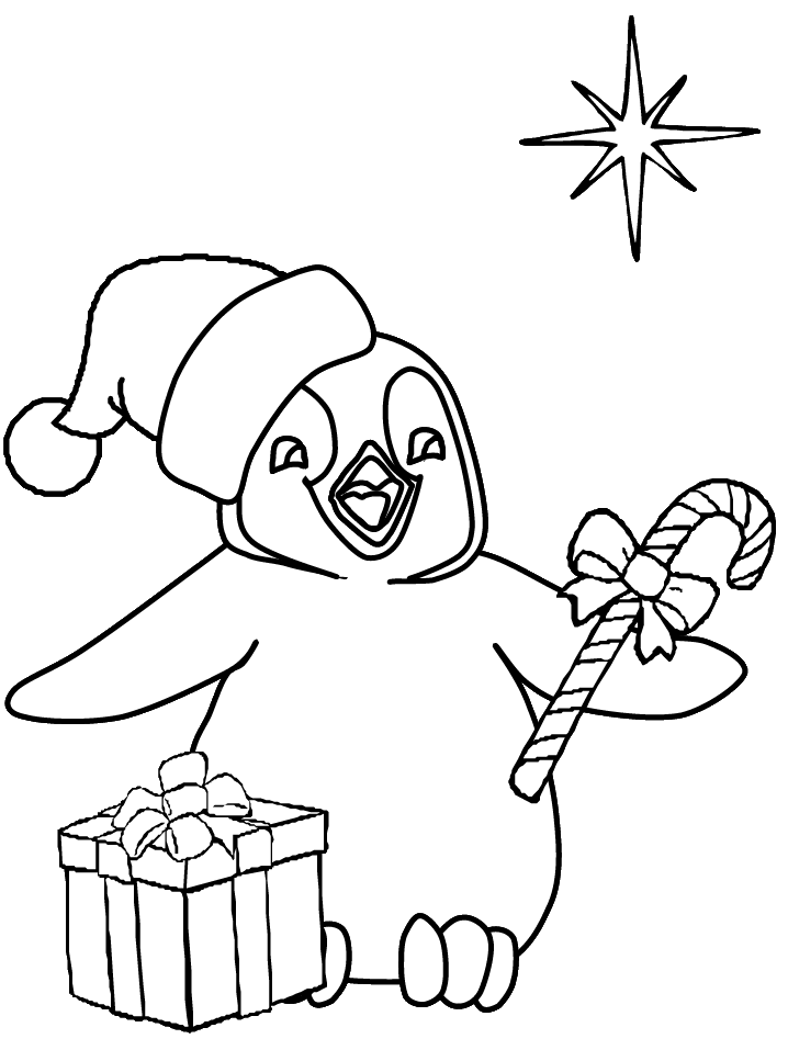 christmas animals christmas penguin coloring pages penguin christmas animals christmas 