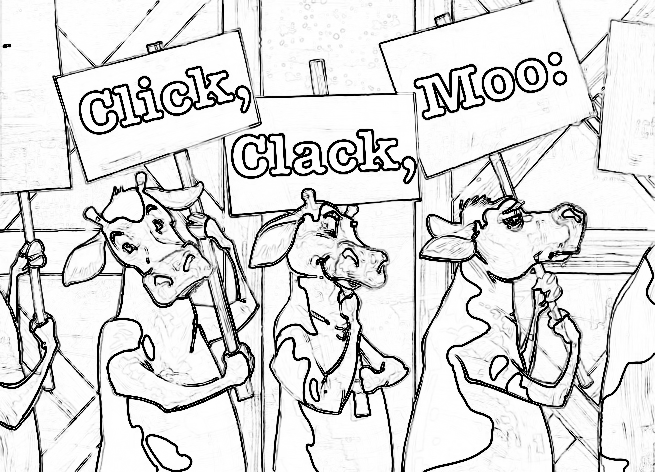 click clack moo coloring pages farm animal color by number printables color by number click clack coloring pages moo 
