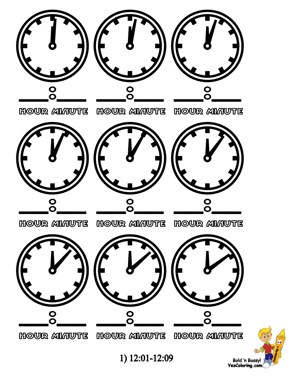 clock coloring page mighty minute learning for kids clocks free coloring coloring clock page 