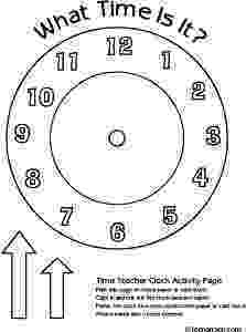 clock coloring page time teacher clock coloring page color activities math page coloring clock 