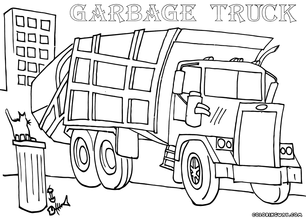 color garbage truck garbage truck coloring pages coloring pages to download color garbage truck 