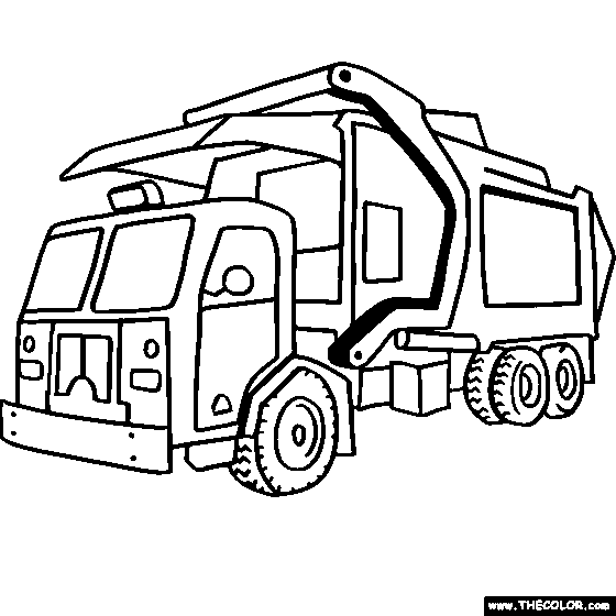 color garbage truck operating garbage truck coloring pages download print color garbage truck 