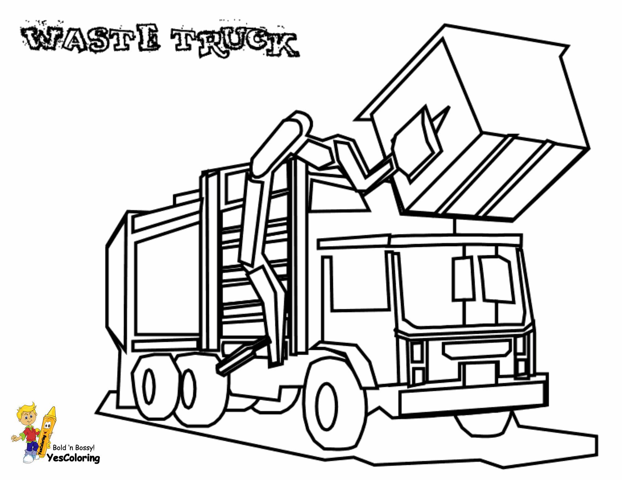 color garbage truck waste garbage truck coloring pages download print garbage truck color 