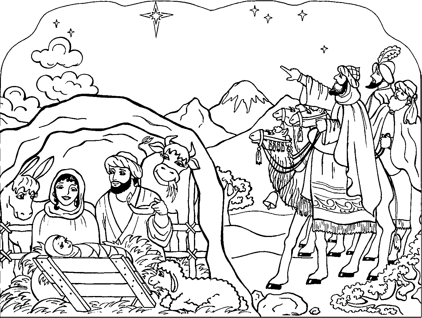 coloring page nativity scene free printable nativity coloring pages for kids scene page nativity coloring 