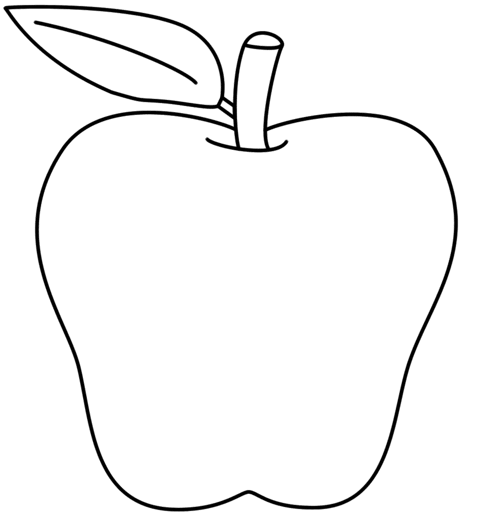 coloring page of an apple free printable apple coloring pages for kids apple coloring page an of 