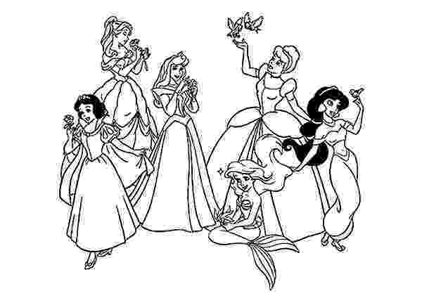 coloring pages disney princesses together all beautiful disney princesses have fun together coloring princesses together coloring pages disney 