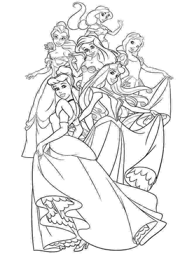 coloring pages disney princesses together all disney princesses together coloring pages at princesses disney pages together coloring 