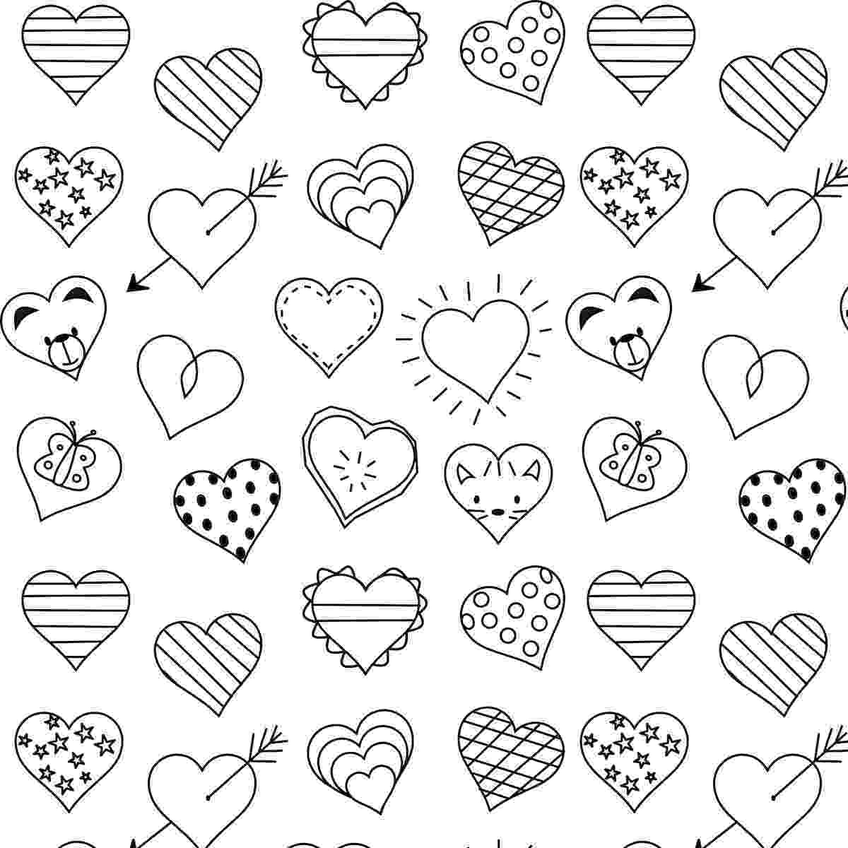 coloring pages heart free printable heart coloring page ausdruckbare pages heart coloring 