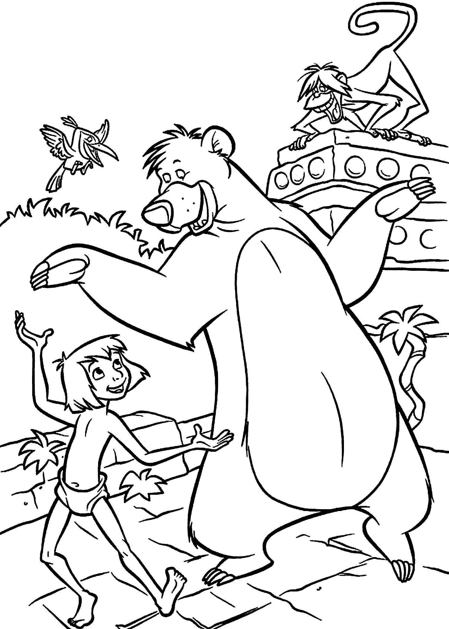 coloring pages jungle jungle coloring pages to download and print for free pages coloring jungle 