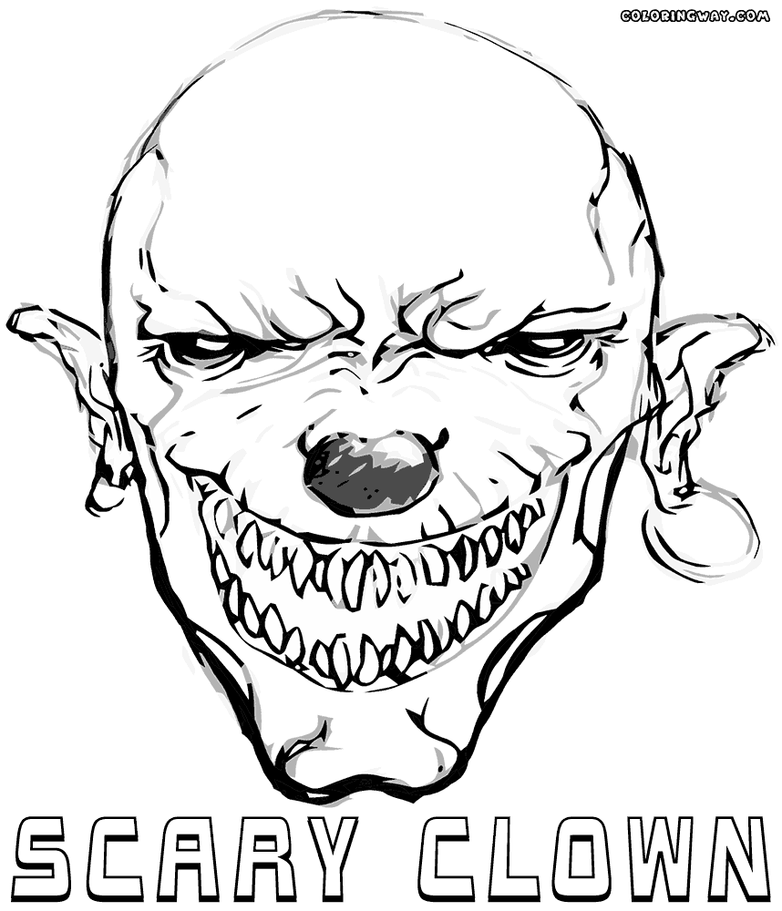 coloring pages of scary clowns scary clown coloring pages coloring pages to download clowns of pages coloring scary 