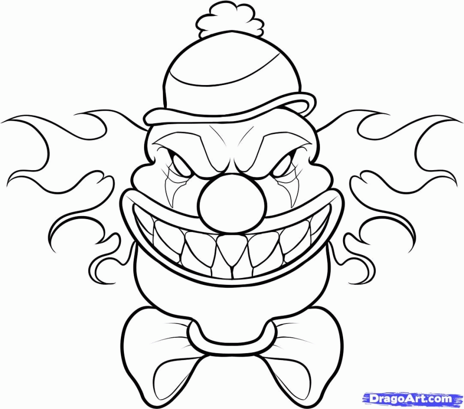 coloring pages of scary clowns scary clown printable coloring pages coloring home clowns scary coloring pages of 