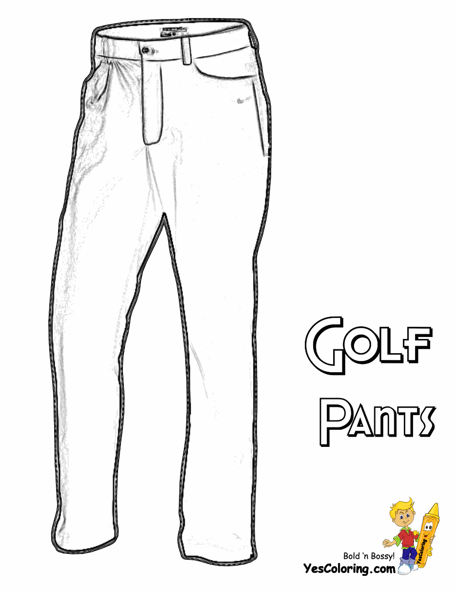 coloring picture of pants gusto golf coloring pictures golf sports free pga golf coloring of picture pants 