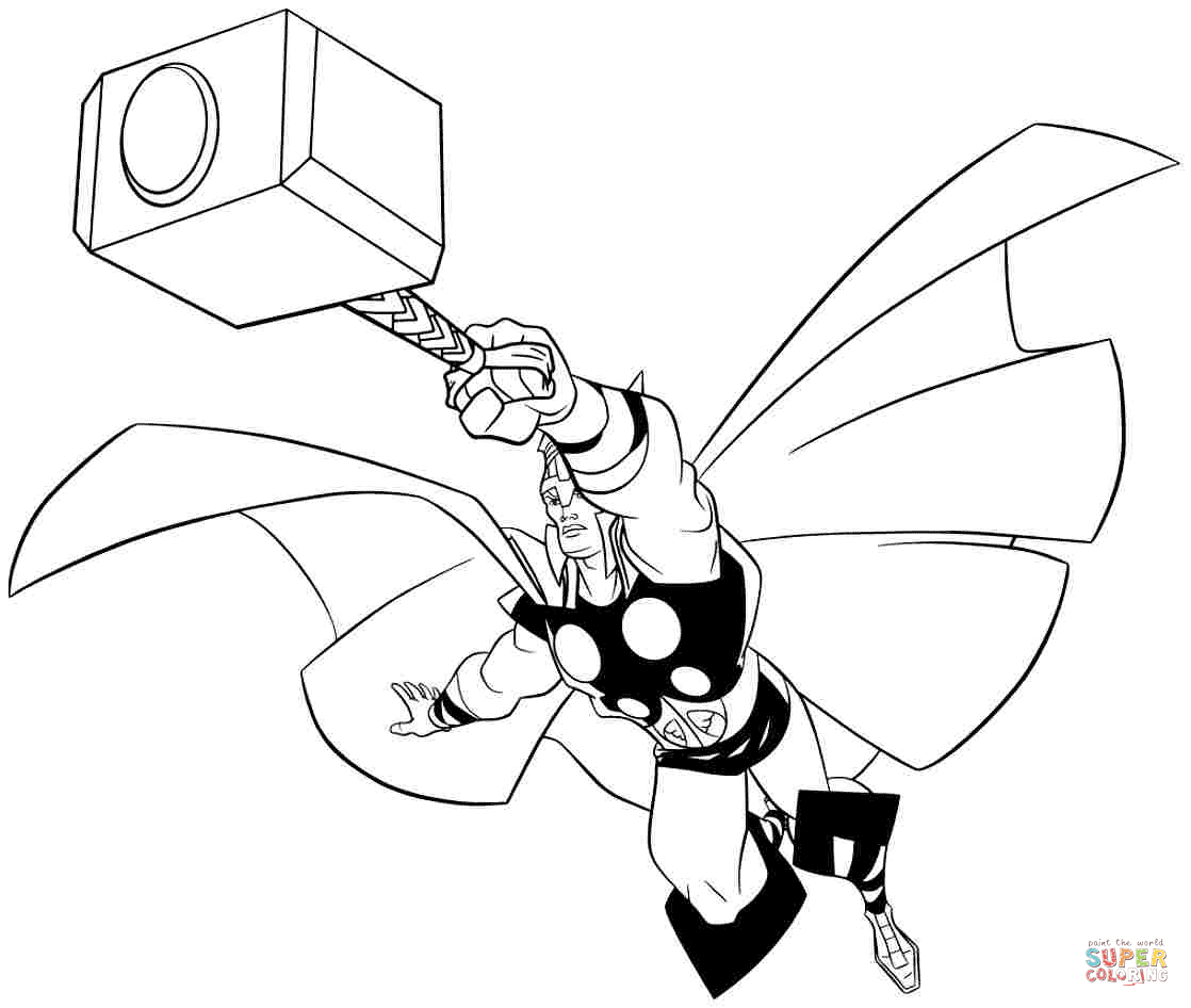 coloring thor marvel coloring pages free download on clipartmag coloring thor 