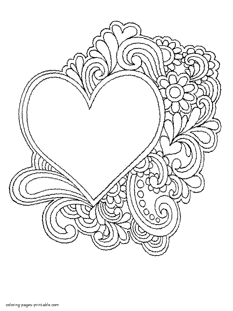 colouring love hearts 35 free printable heart coloring pages colouring love hearts 