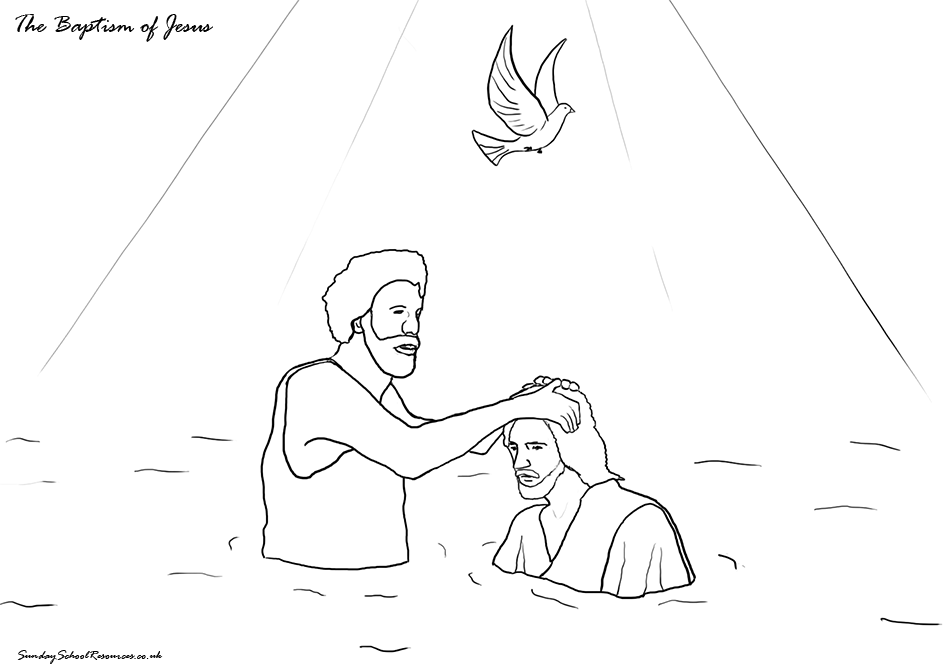 colouring picture jesus baptism sunday school jesus bible coloring pages colouring baptism jesus picture 