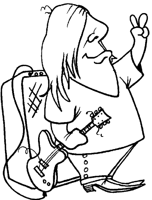 cool guitar coloring pages guitar outline drawing at getdrawingscom free for cool coloring guitar pages 