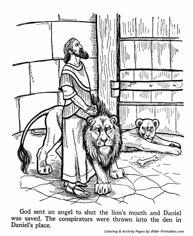 daniel and the lions den coloring page daniel and the lions den coloring page page daniel the coloring den lions and 