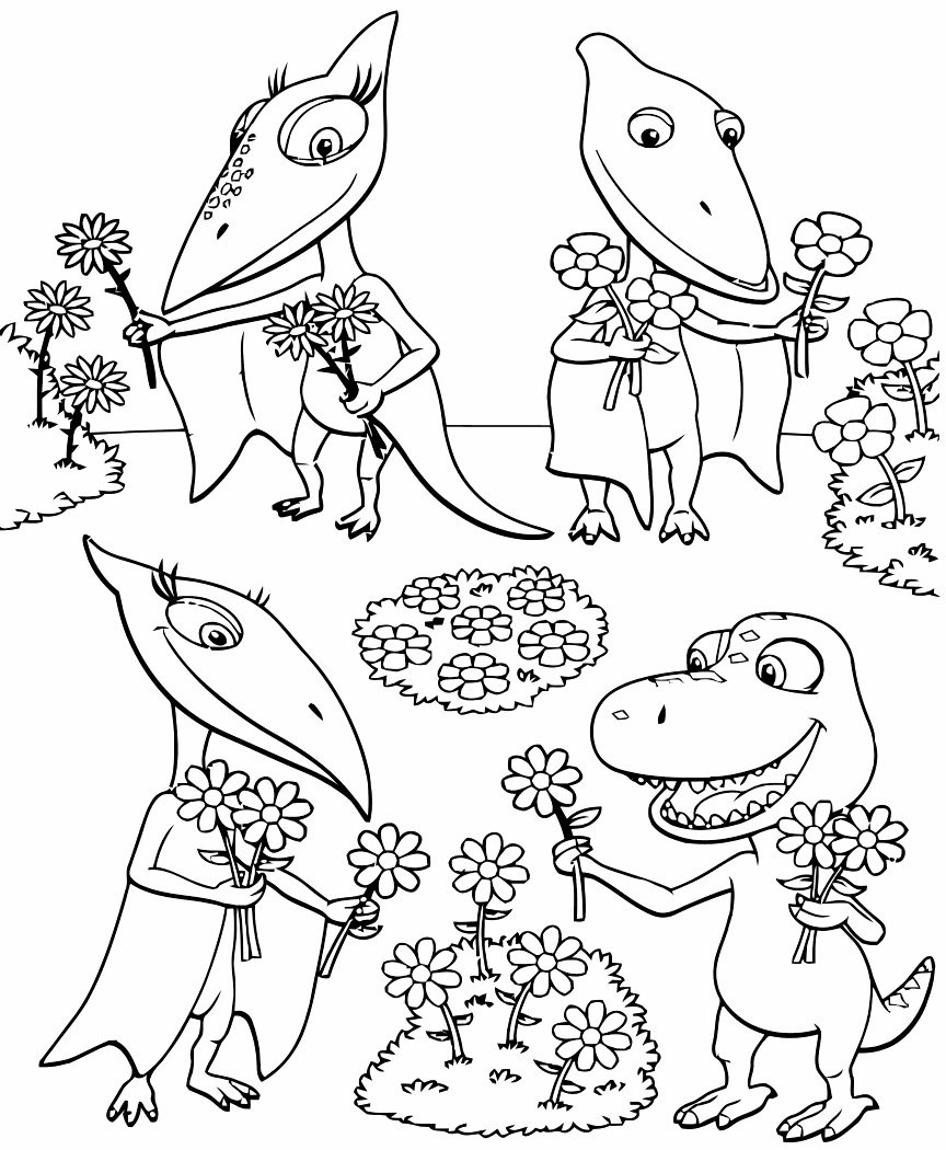dinosaur color page coloring pages from the animated tv series dinosaur train color dinosaur page 