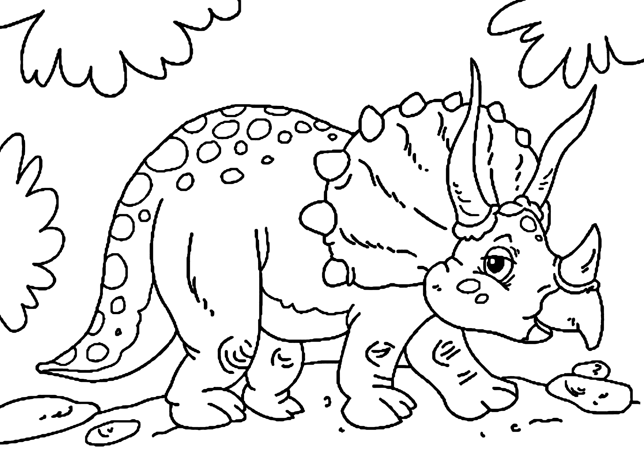 dinosaur color page cute little triceratops dinosaur coloring pages for kids page dinosaur color 
