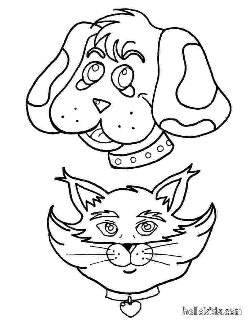 dogs coloring page cat and dog coloring pages to download and print for free page dogs coloring 
