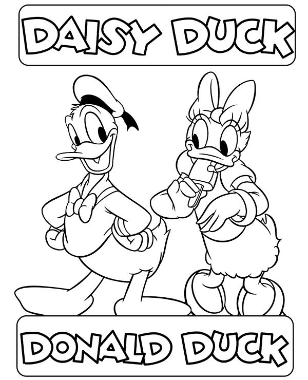donald and daisy coloring pages donald and daisy duck coloring pages disneyclipscom and donald coloring daisy pages 
