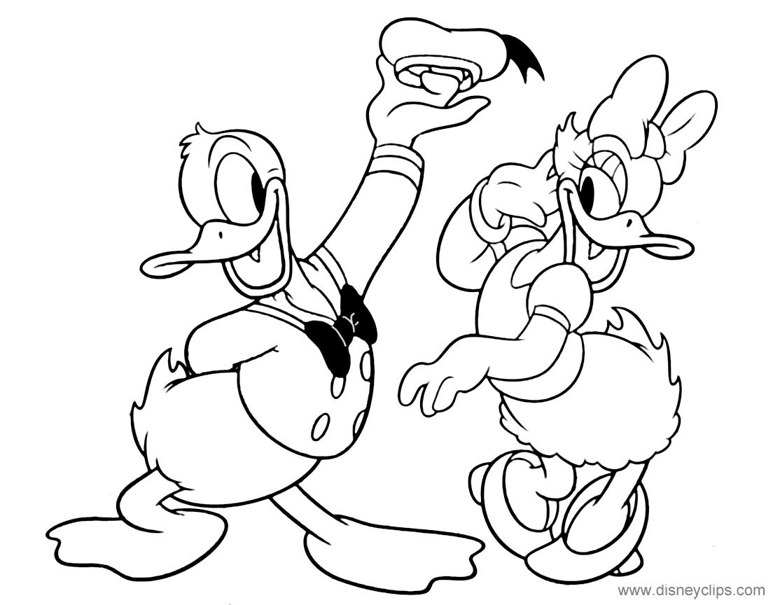 donald and daisy coloring pages donald and daisy duck coloring pages disneyclipscom coloring and daisy pages donald 