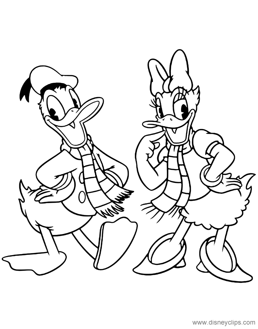donald and daisy coloring pages donald and daisy duck coloring pages disneyclipscom coloring daisy and pages donald 