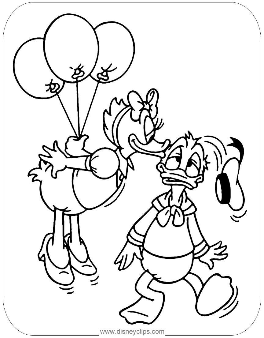 donald and daisy coloring pages donald and daisy duck coloring pages disneyclipscom donald daisy and coloring pages 