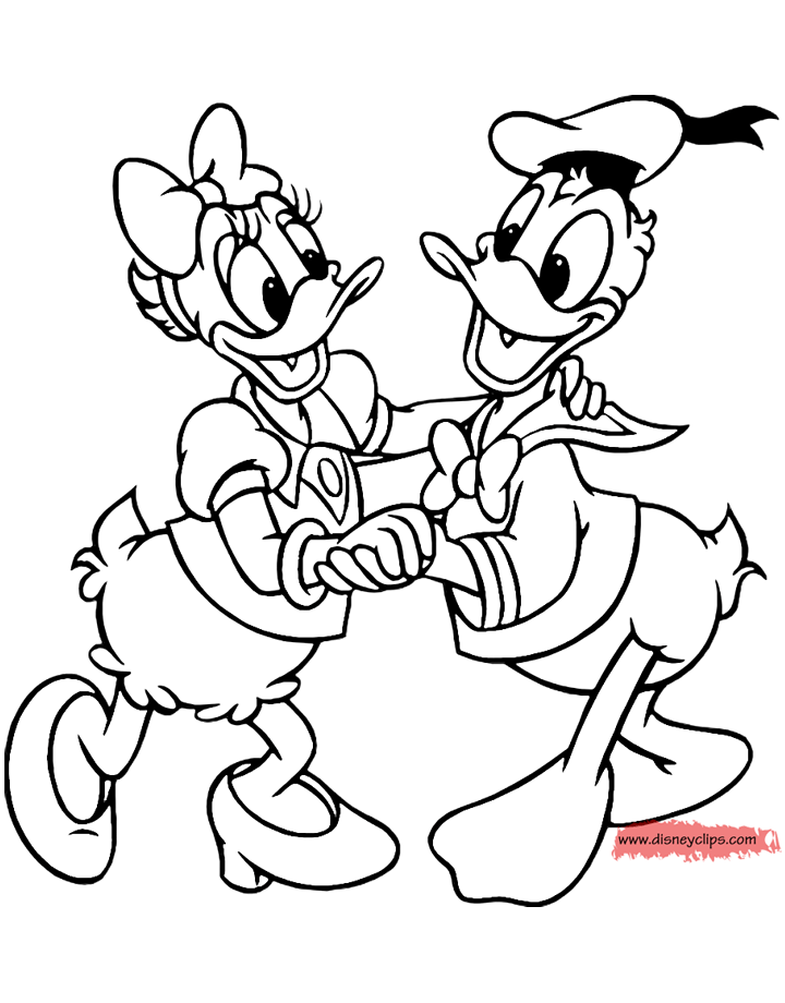 donald and daisy coloring pages donald and daisy duck coloring pages disneyclipscom pages donald and coloring daisy 