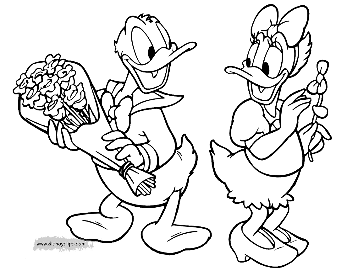 donald and daisy coloring pages donald duck and daisy on printable coloring page daisy coloring pages donald and 