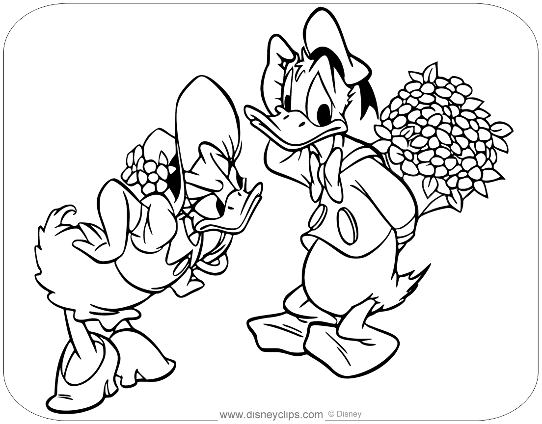 donald and daisy coloring pages donald duck coloring pages 360coloringpages pages coloring and daisy donald 