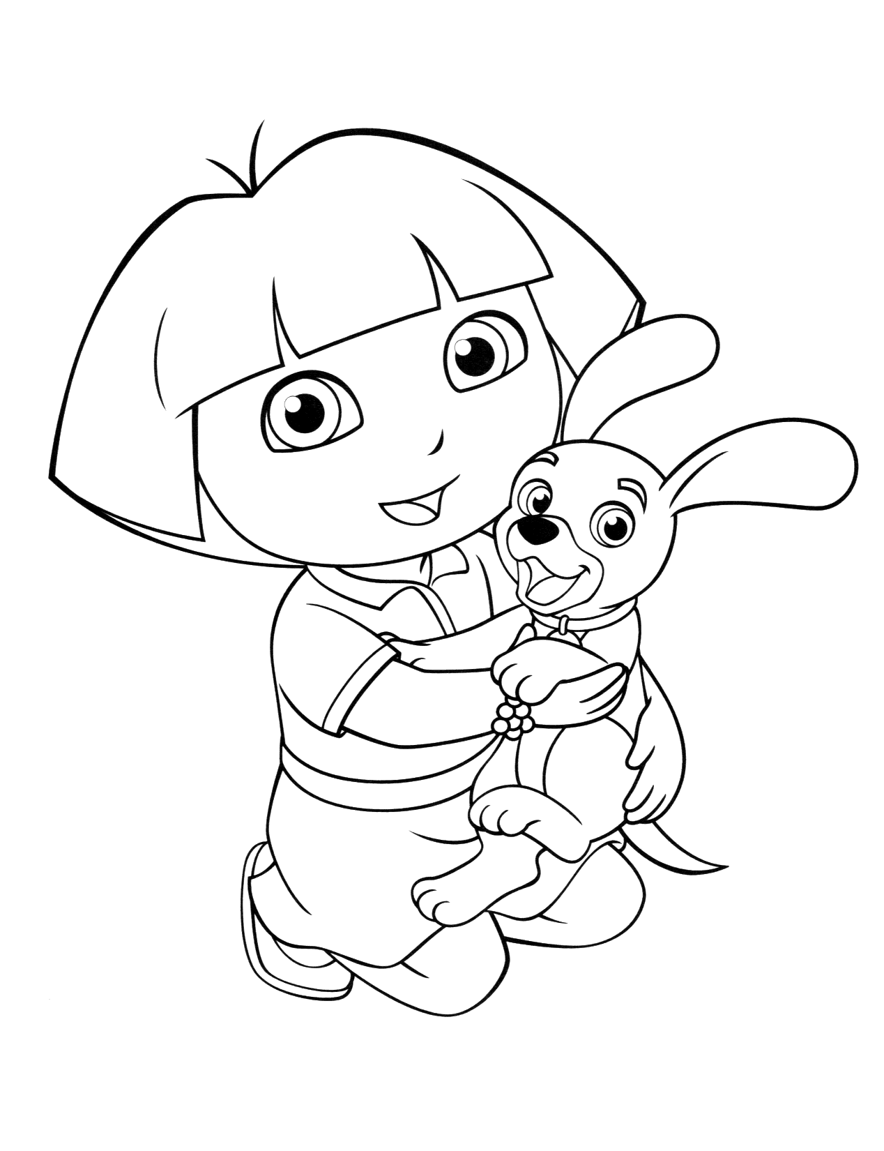 dora colouring dora coloring pages backpack diego boots swiper print colouring dora 