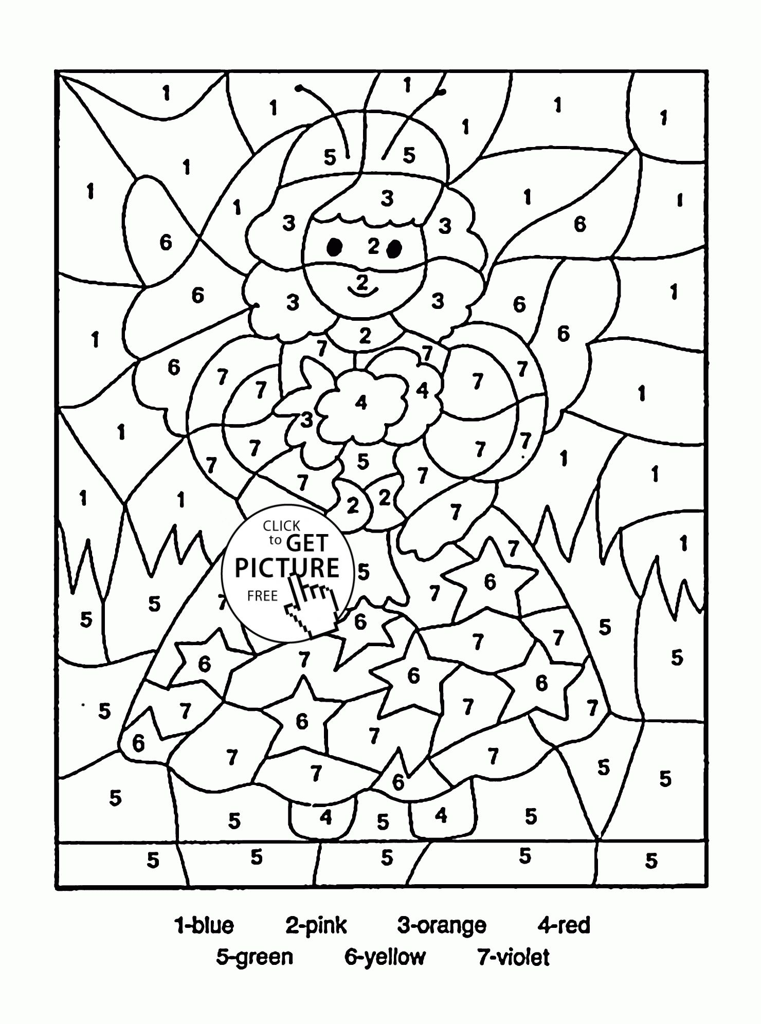 educational coloring sheets color by number little fairy coloring page for kids coloring sheets educational 