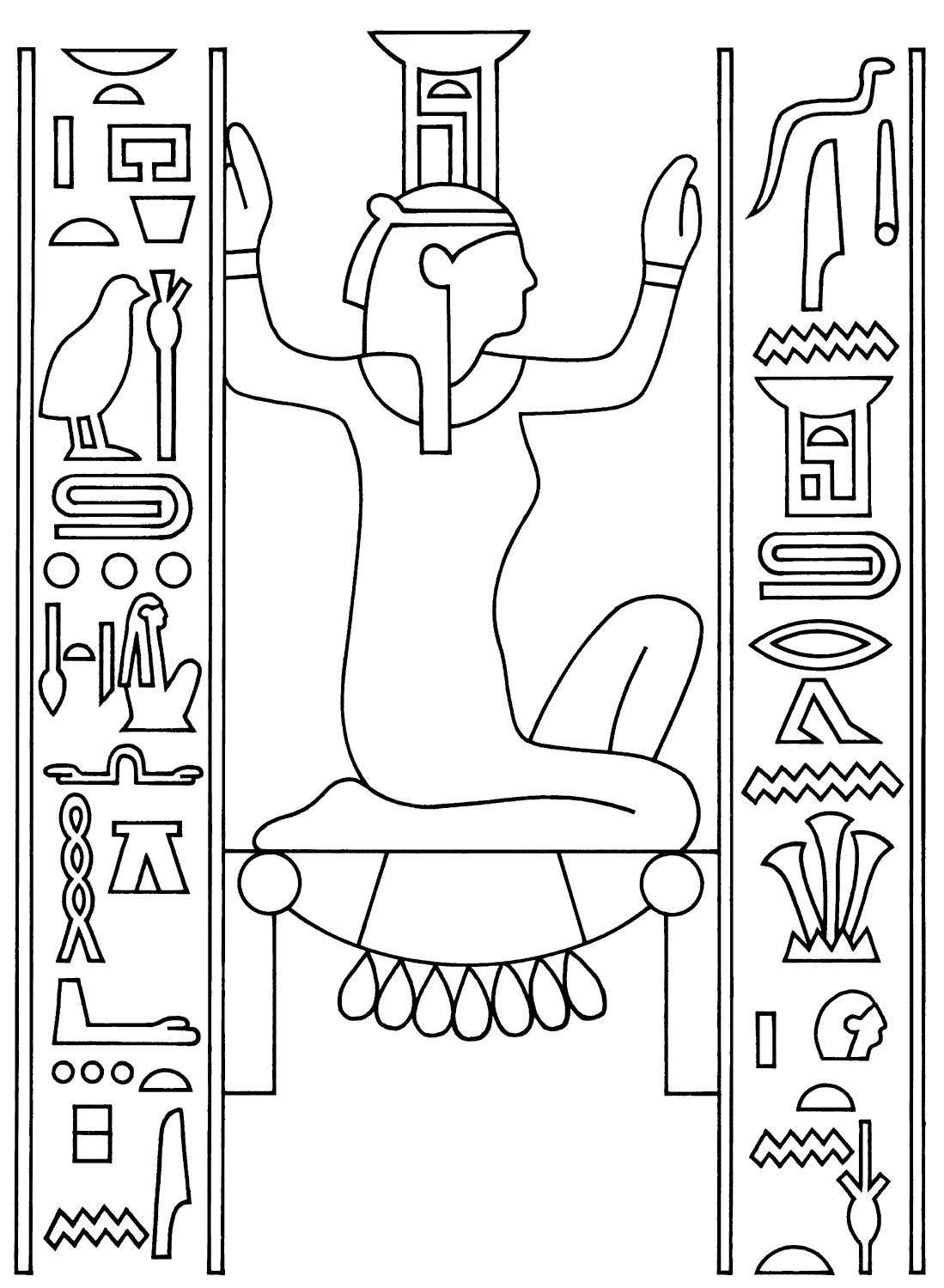 egypt coloring pages tutankhamun statue coloring pages hellokidscom coloring pages egypt 