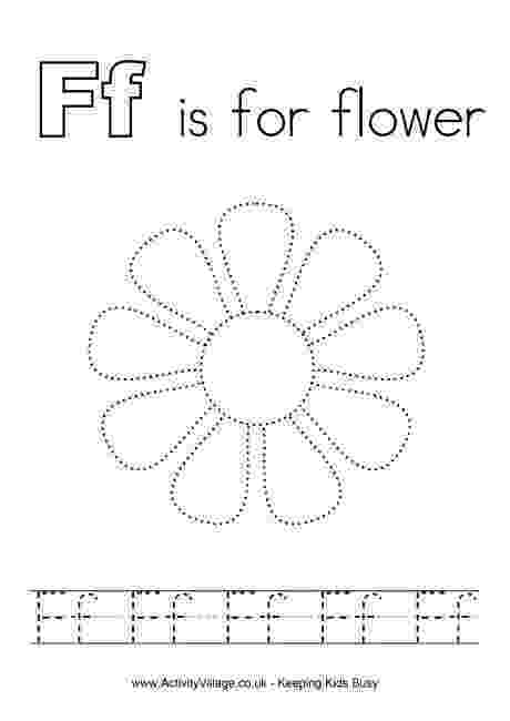 f is for flower tracing alphabet f f for flower is 