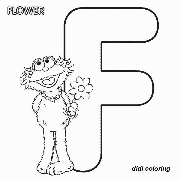 f is for flower unknown educational coloring pages is flower for f 