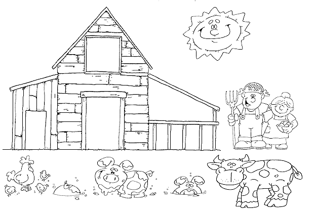 farm house coloring pages kidprintablescom coloring pages house pages farm coloring 