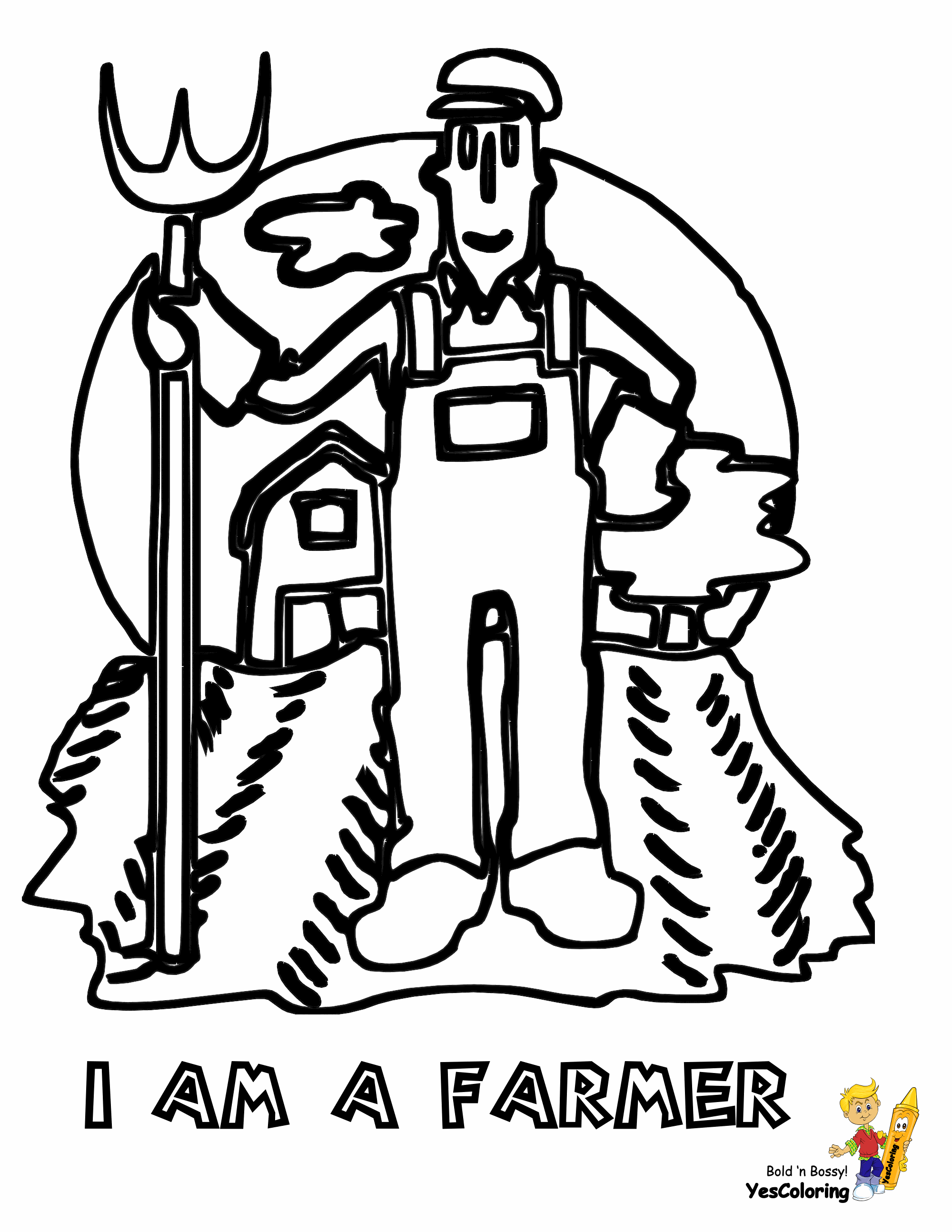 farmer coloring sheet farmer coloring page on the farm coloring pages farm farmer coloring sheet 