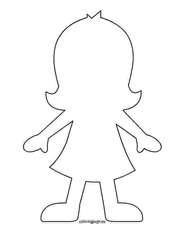 female paper doll template silhouette fille filles garcons pinterest human paper doll template female 
