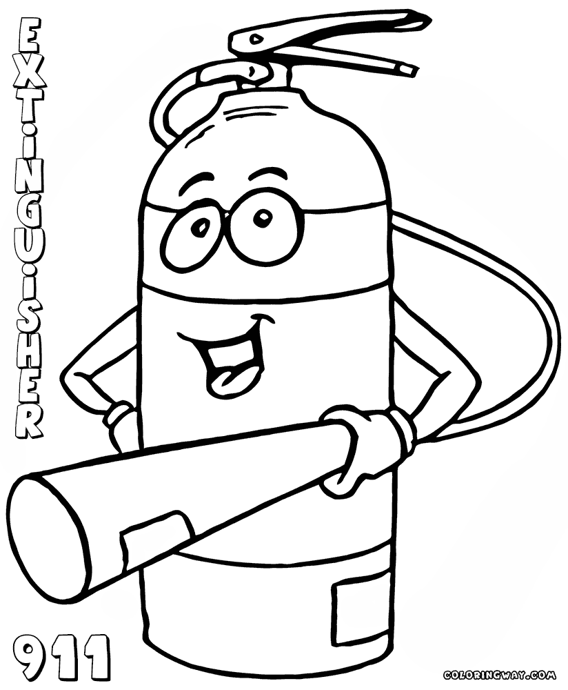 fire extinguisher coloring page fire extinguisher line art free clip art extinguisher coloring fire page 