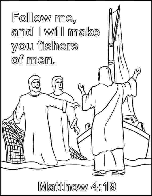 fishers of men coloring page 39fishers of men39 printable matthew 419 ministryark of coloring fishers page men 