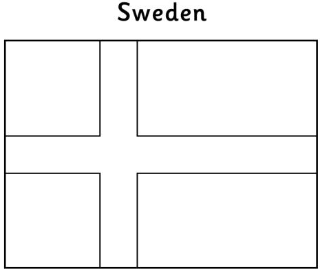 flag of sweden to color sweden map coloring pages learny kids of sweden flag to color 