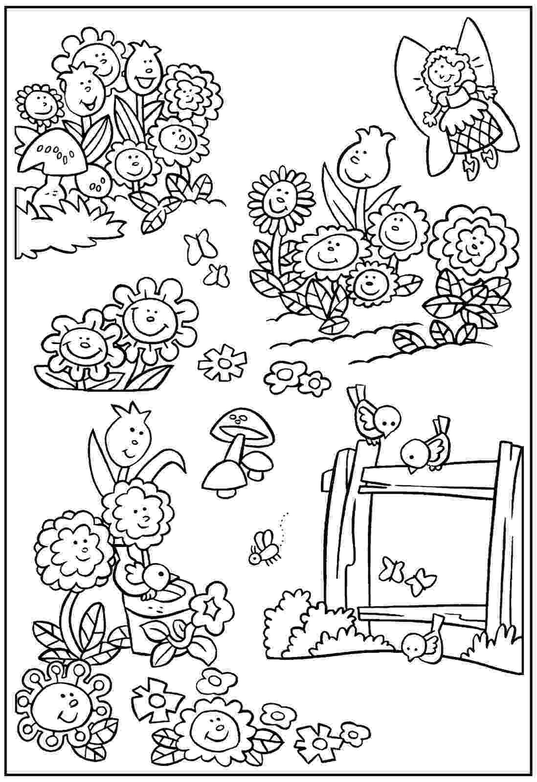 flower garden colouring picture daisy flower garden coloring page download print picture flower colouring garden 