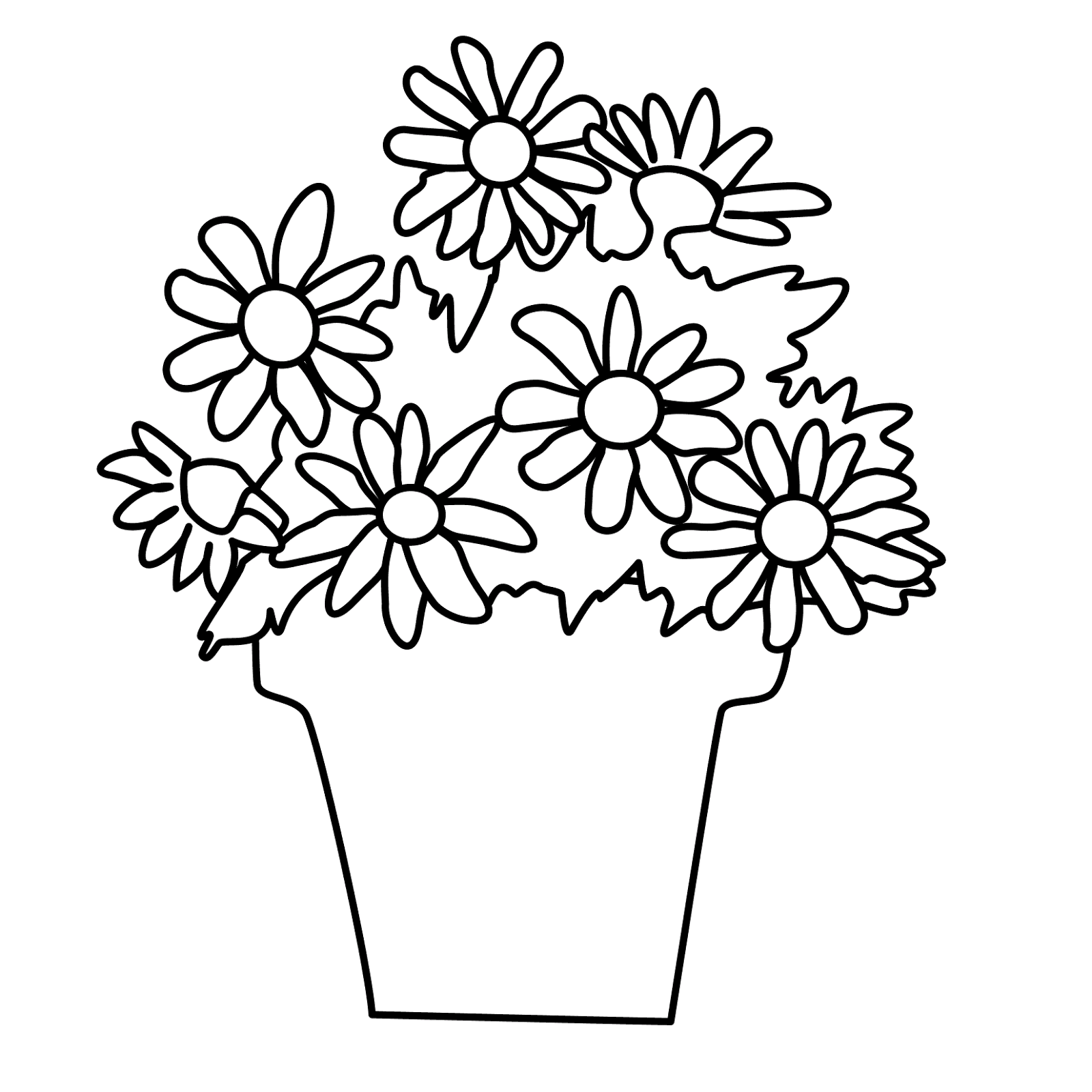 flower pot coloring page flower pot coloring page coloringcrewcom page pot coloring flower 