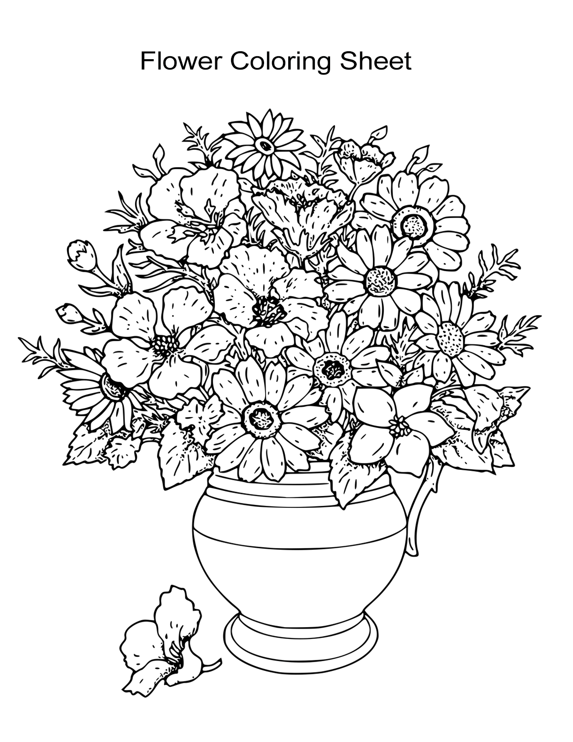 flowers color pages free printable flower coloring pages for kids best pages color flowers 