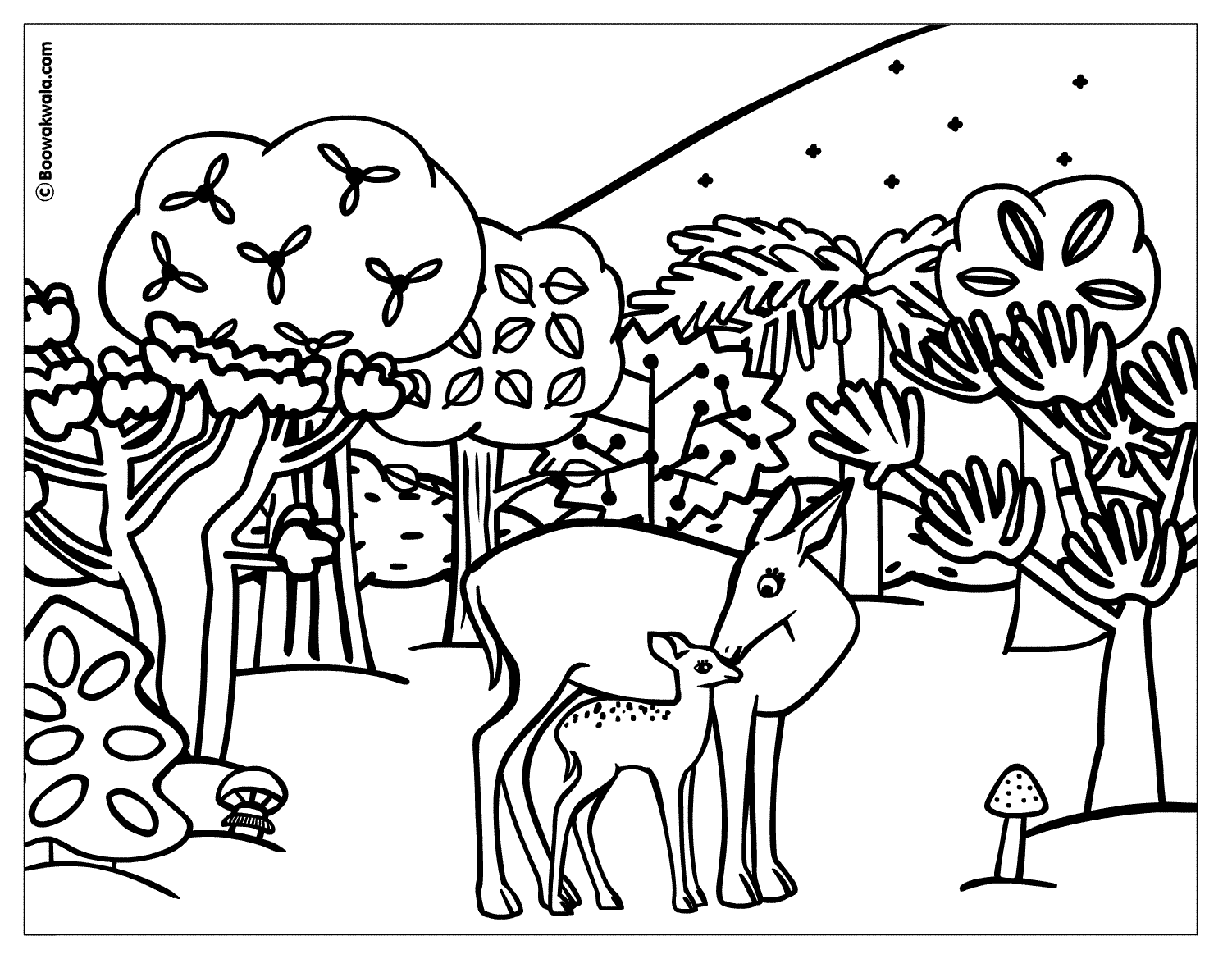 forest coloring sheets forest coloring page for children coloring home sheets forest coloring 1 1